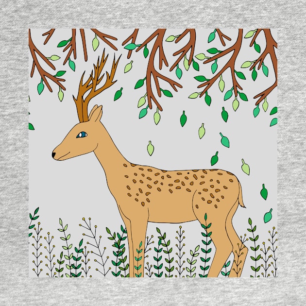 Forest Deer by HLeslie Design